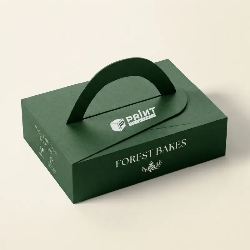 Custom Eco Friendly Bakery Boxes with handle (1)