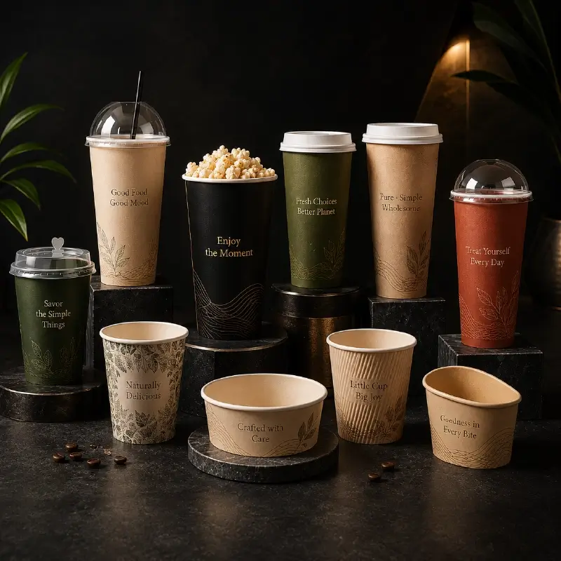 Custom Paper Cups with lid (4)