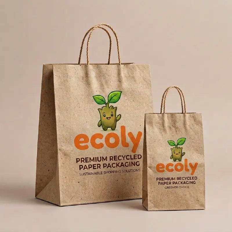 Custom Recycled Paper Bags with logo (3)