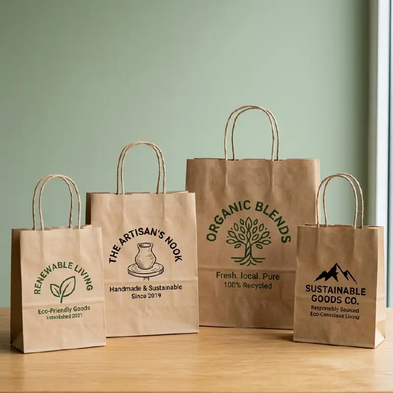 Custom Recycled kraft Paper Bags (2)
