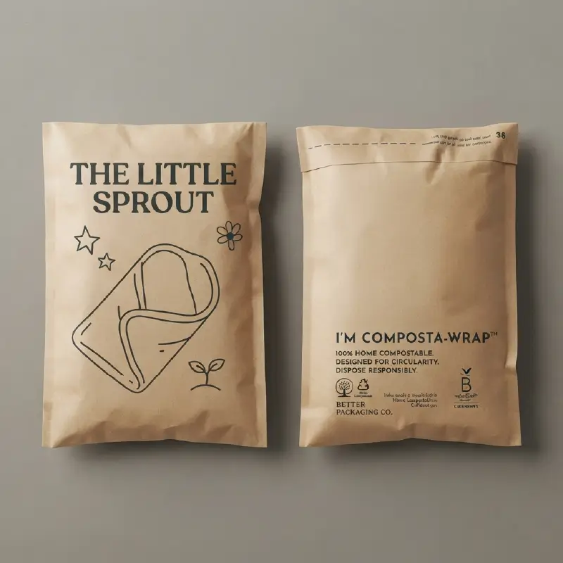 Custom kraft Compostable Mailers (3)