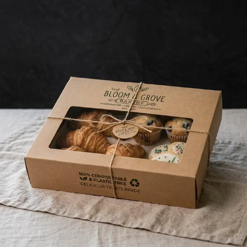 Custom kraft Eco Friendly Bakery Boxes (3)