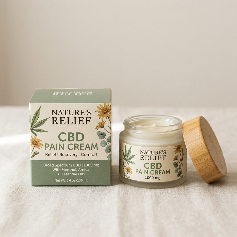 Custom CBD Pain Cream Boxes