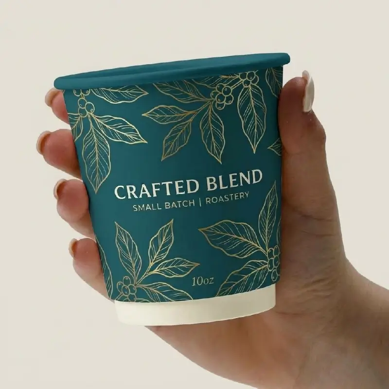 10oz Paper Coffee Cups with logo (2)