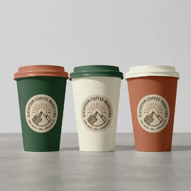 20oz Printed Paper Coffee Cups (2)