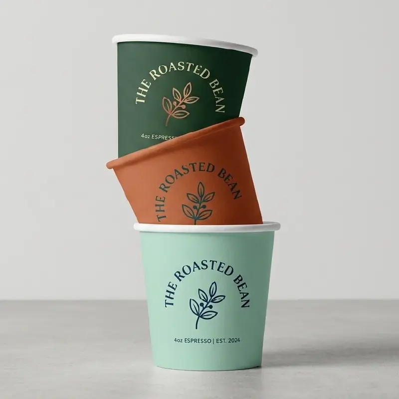 4oz Paper Coffee Cups With Logo (2)