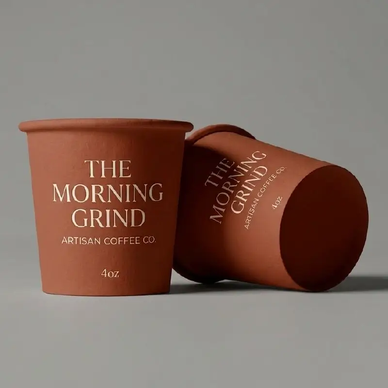 4oz Printed Paper Coffee Cups (3)